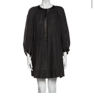 Vanessa Bruno Designer Tent Dress with Leather Details